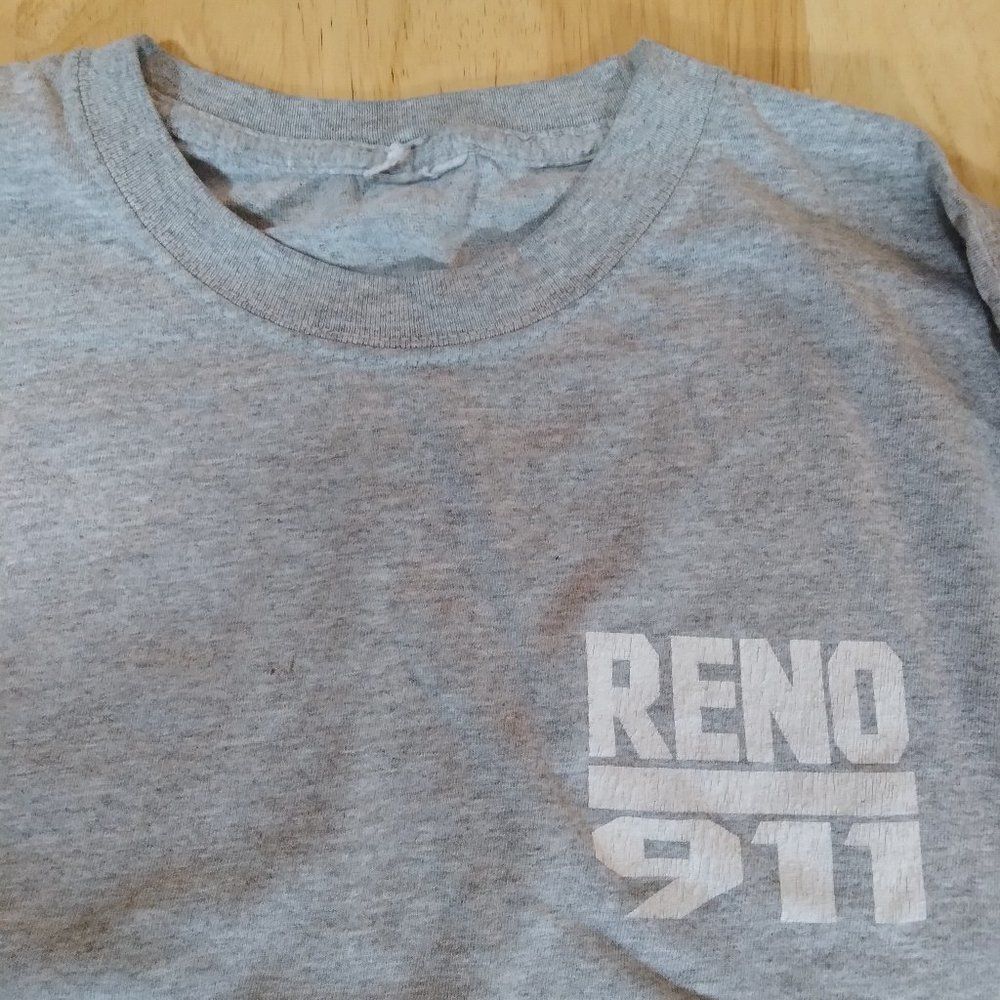 Vintage Reno 911 Spell Out Logo T-Shirt